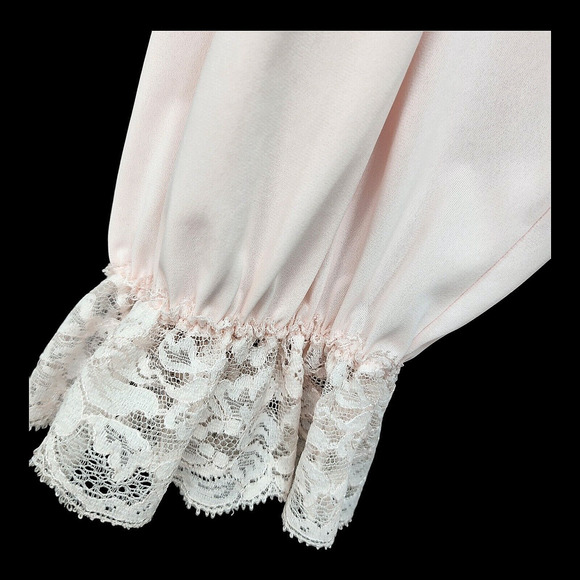 VTG Shadowline Housecoat Women’s Medium Pink Embroidered Full Length Day Robe - Picture 9 of 15